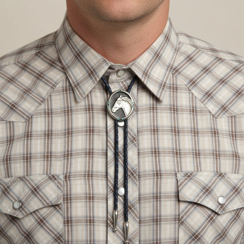 Horse Head Silver Bolo Tie
