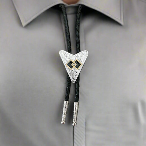 Vintage nickel silver Thunderbird Bolo tie for cowboys and store line dancing