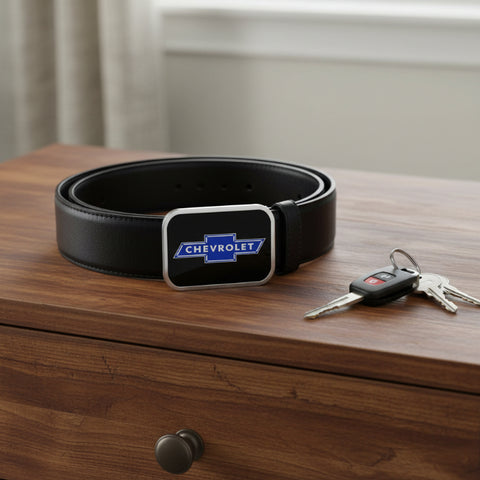 Chevy Bowtie Black Belt Buckle
