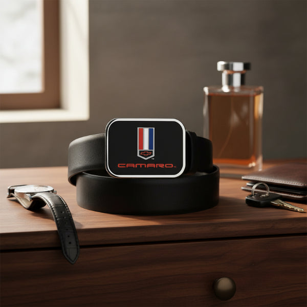 camaro badge black logo belt buckle