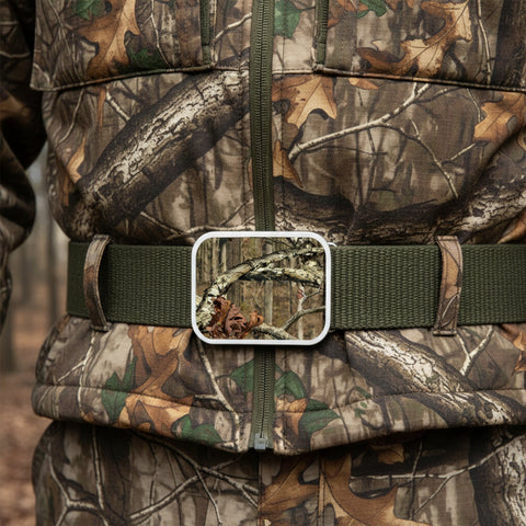 Mossy Oak Infinity Rectangle Belt Buckle