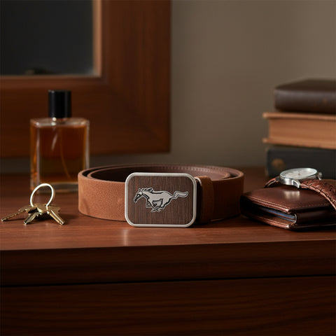 Ford Mustang Black Walnut Belt Buckle