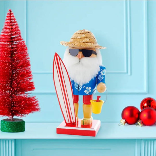 8 inch surfer santa nutcracker