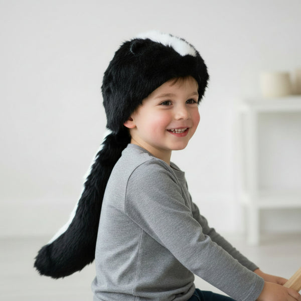 skunk tail fur cap