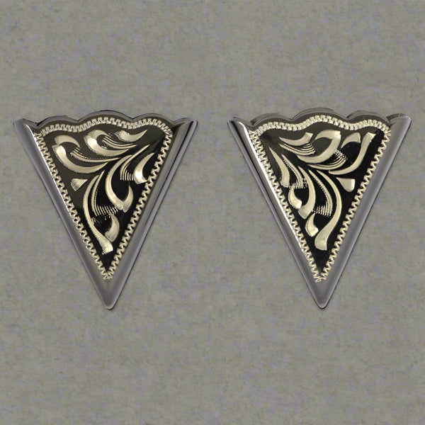 fancy german silver collar tips