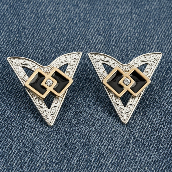 square dance silver and gold collar tips