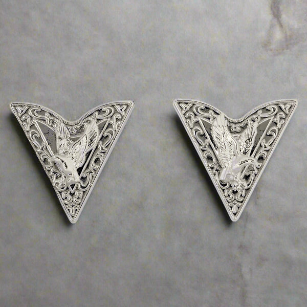 silver eagle collar tips