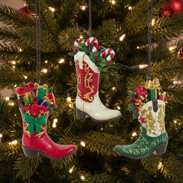 western boot ornaments