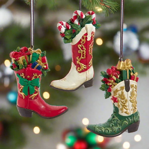 western boot ornaments