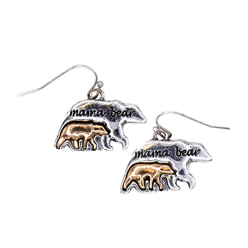 mama bear french wire earrings