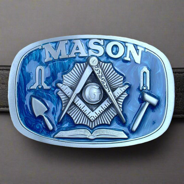 masonic temple belt buckle