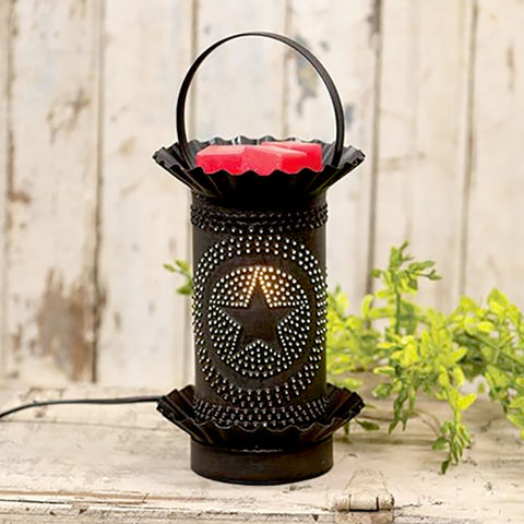Black Punched Stars Mini Tart or Oil Warmer