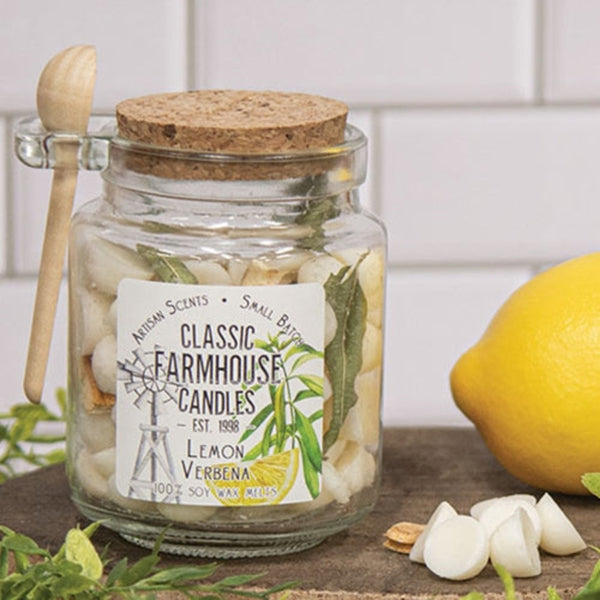 Lemon Verbena Gumdrops Soy Wax Melts Jar with Spoon