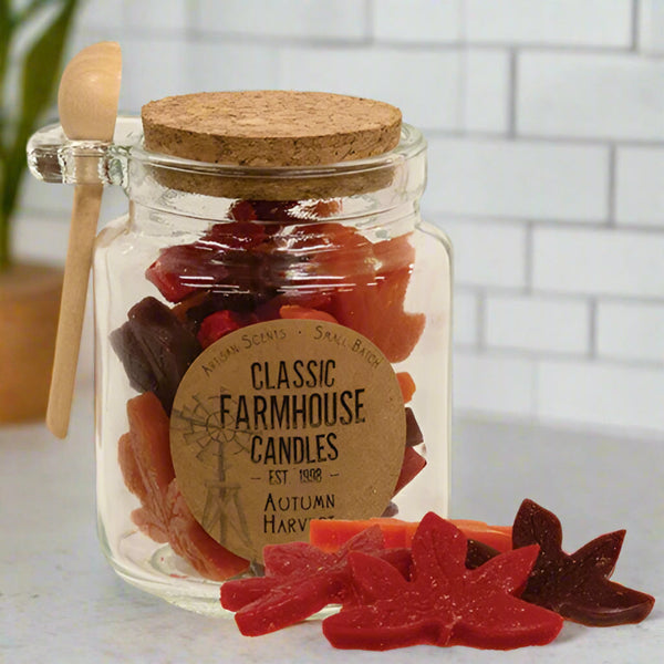 autumn harvest wax melts jar with spoon