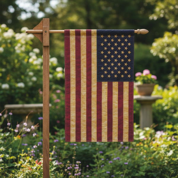 28x40 nylon tea stained american flag