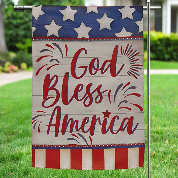 god bless america garden flag