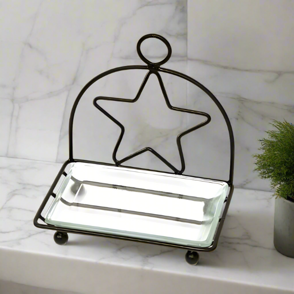 Black Star Glass Soap Dish