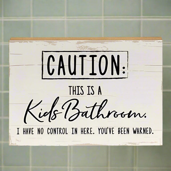 kids bathroom sign