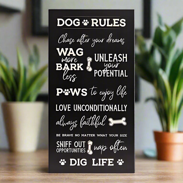 dog rules sign