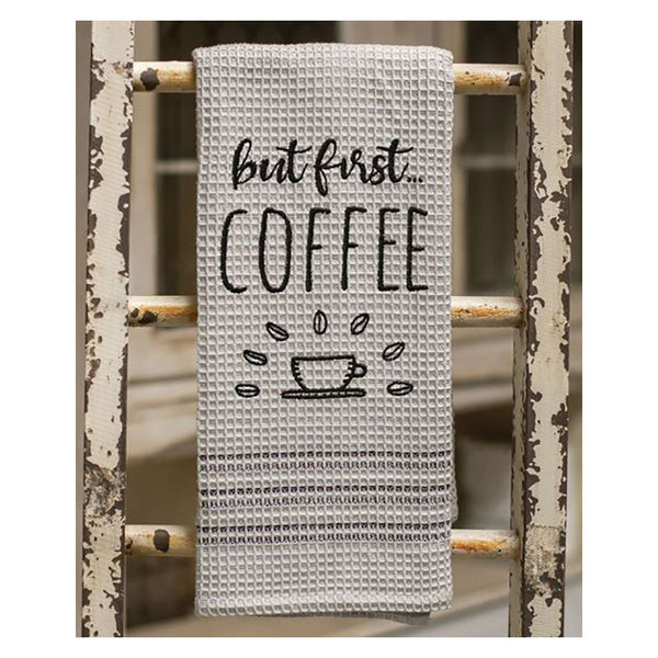 but first coffee kitchen dish towel