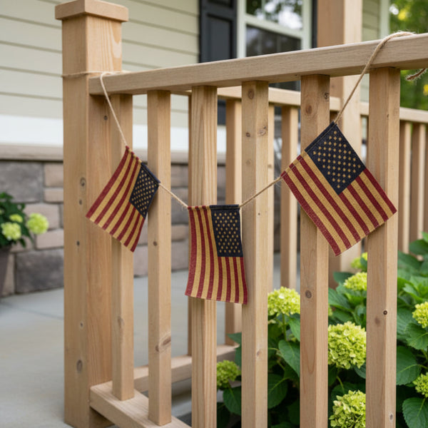 usa flag garland 92x6