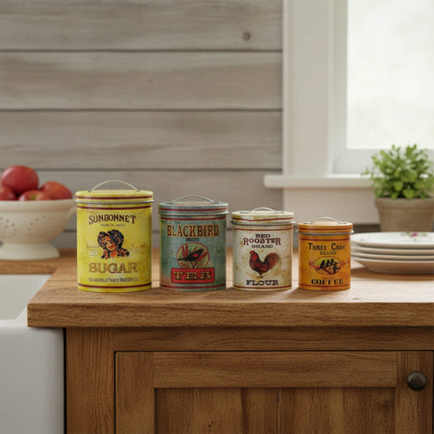 Vintage Advertising Kitchen Canisters