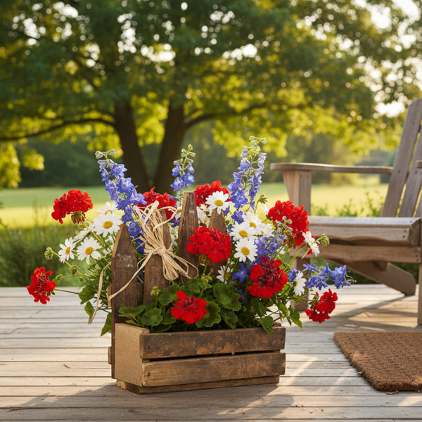 small wooden lath picket planter box