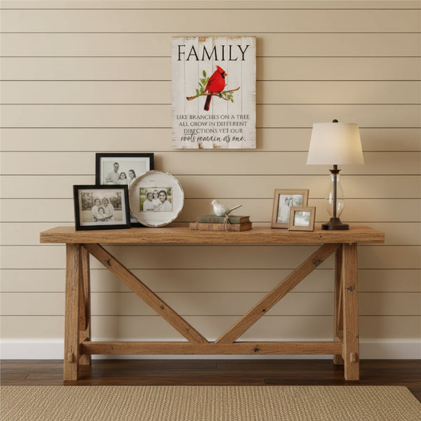 family cardinal block sign