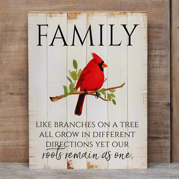 family cardinal block sign