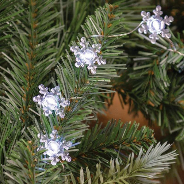 cool white snowflake led lights with timer