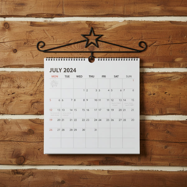 star metal calendar holder