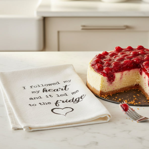 i followed my heart dish towel