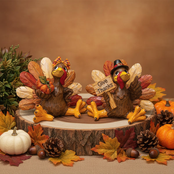 carved look harvest turkeys