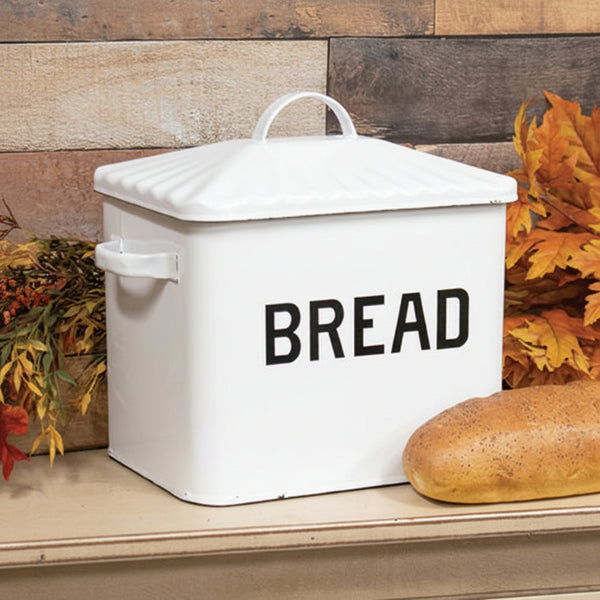 baked enamel bread box