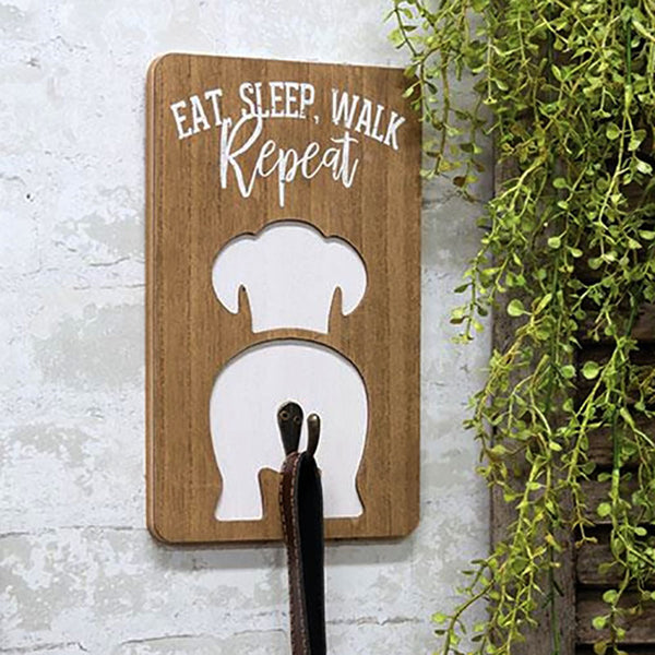 eat sleep walk repeat dog leash holder