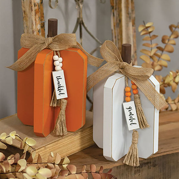small fall charmed words interlocking pumpkin sitters
