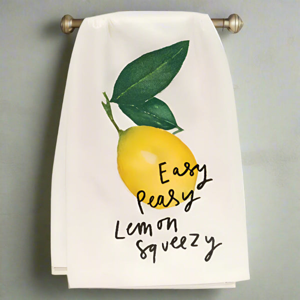 easy peasy lemon squeezy kitchen tea towel
