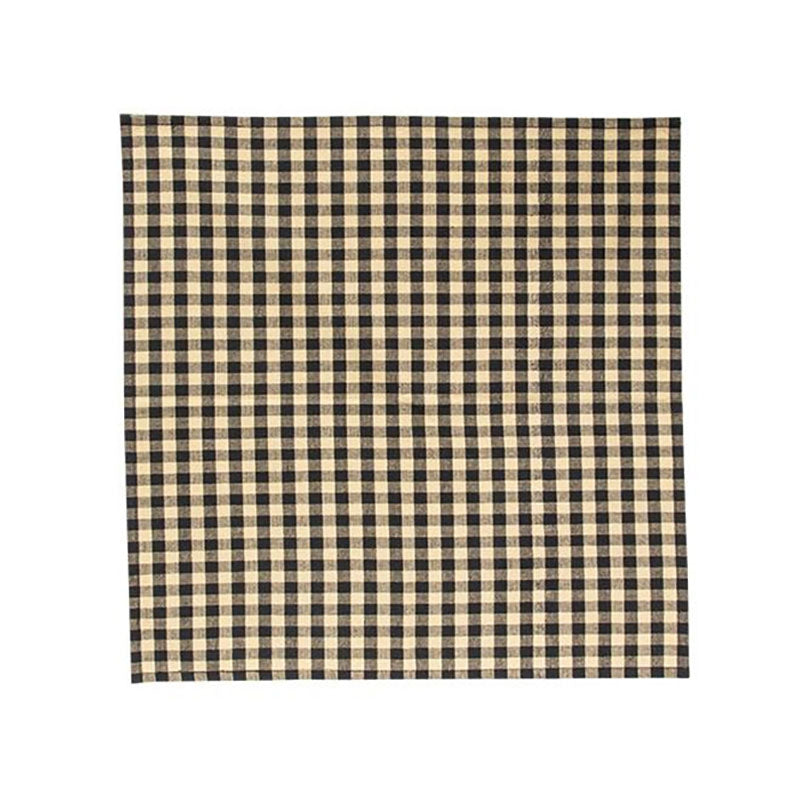 black and tan checkered fabric napkins set of 4