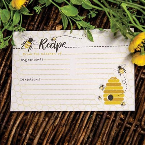 honeybees recipe card pk of 24