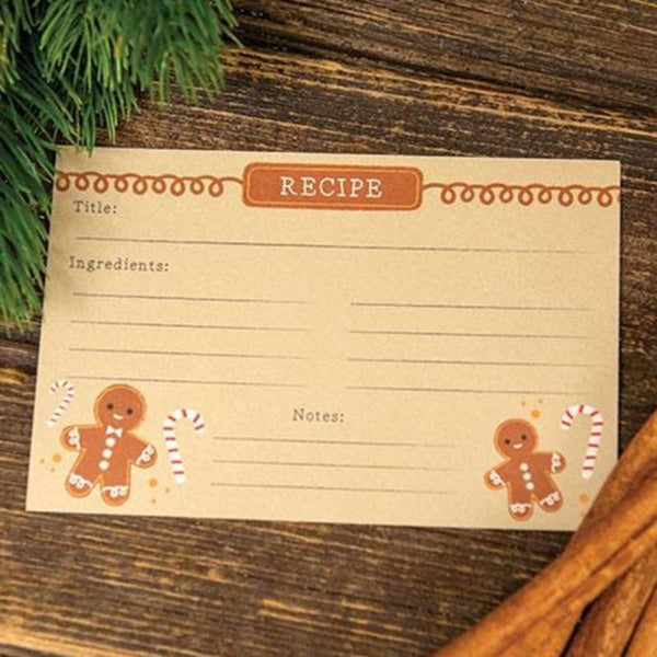 gingerbread man recipe cards 24 ct