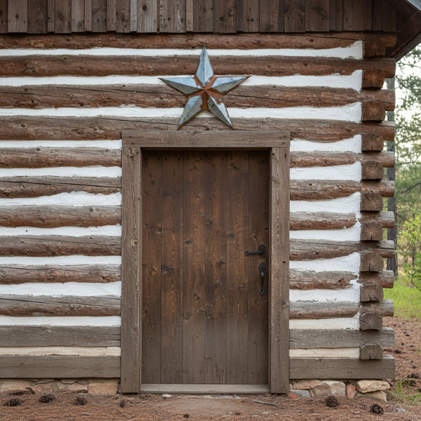 12 inch rusty galvanized metal star