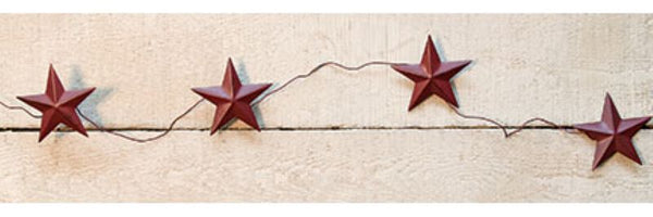 60 inch burgundy star garland