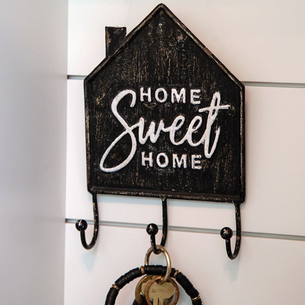 home sweet home metal house wall hooks