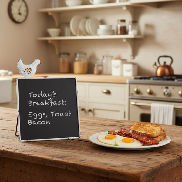 farmhouse chicken chalkboard easel