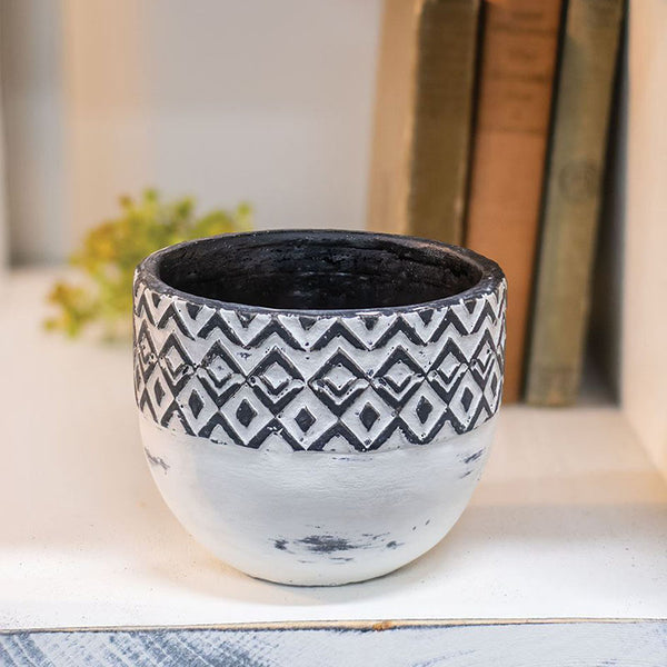 boho style ceramic planter bowl