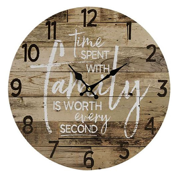time with family wall clock