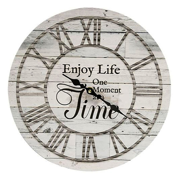 enjoy life one moment at a time wall clock