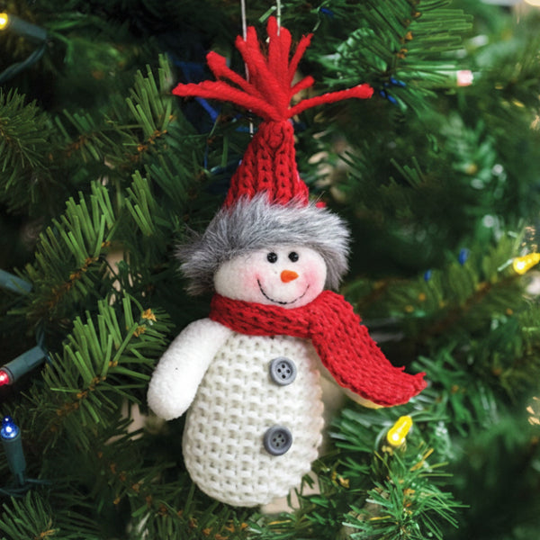 knitted snowman ornament