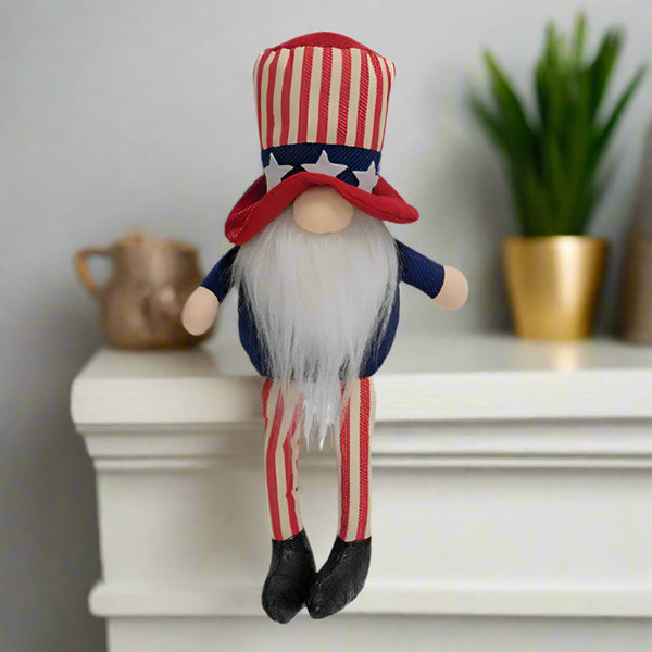 americana uncle same gnome plush figurine