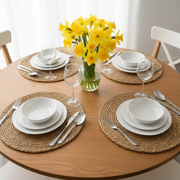 14 inch round natural straw mat